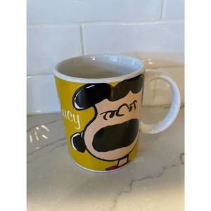 PEANUTS Lucy Screaming 1995 Coffee Cup Mug Peanuts Gibson USA 8 oz